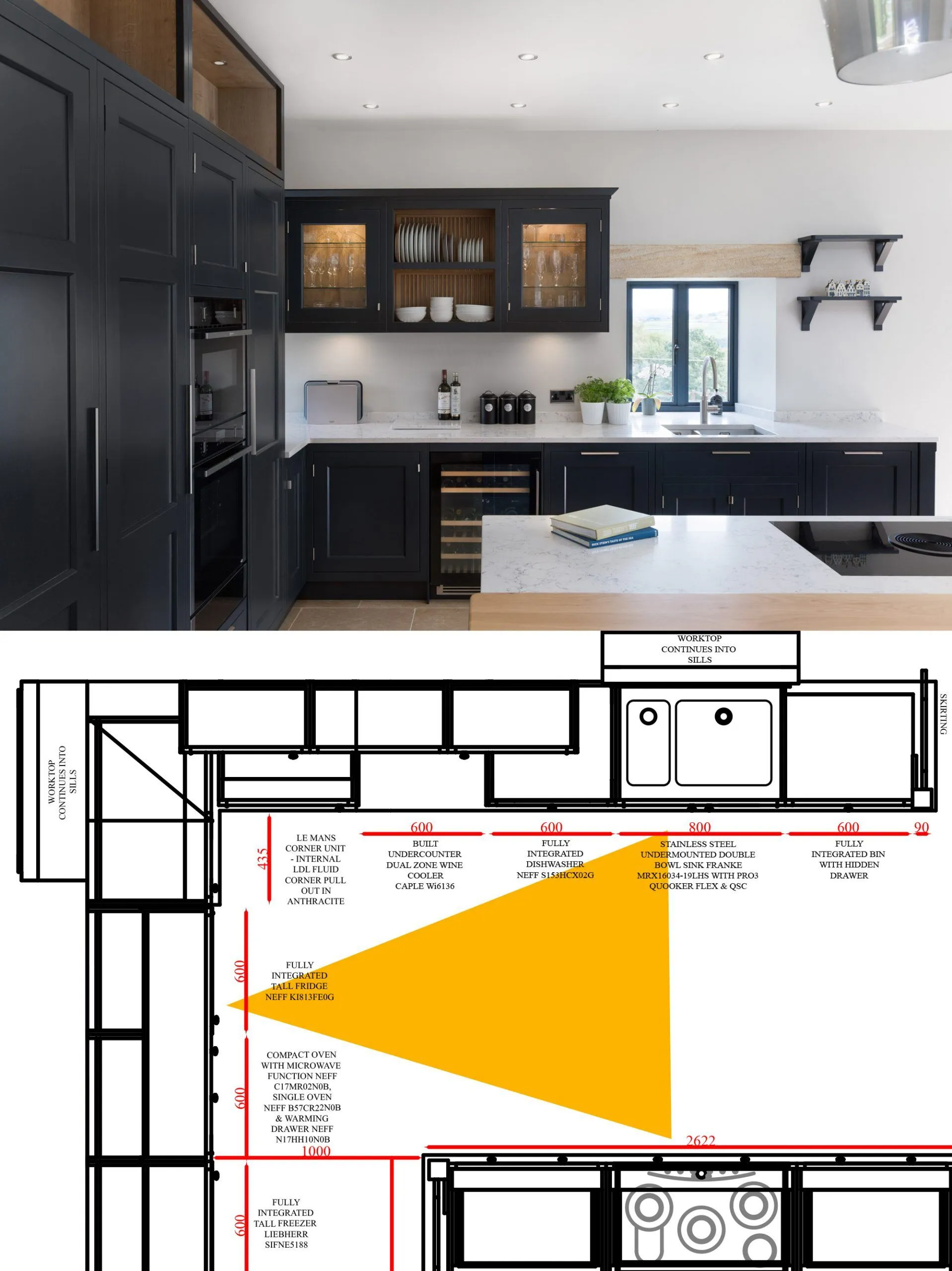 What Is The Golden Triangle Rule In Designing a Bespoke Kitchen?